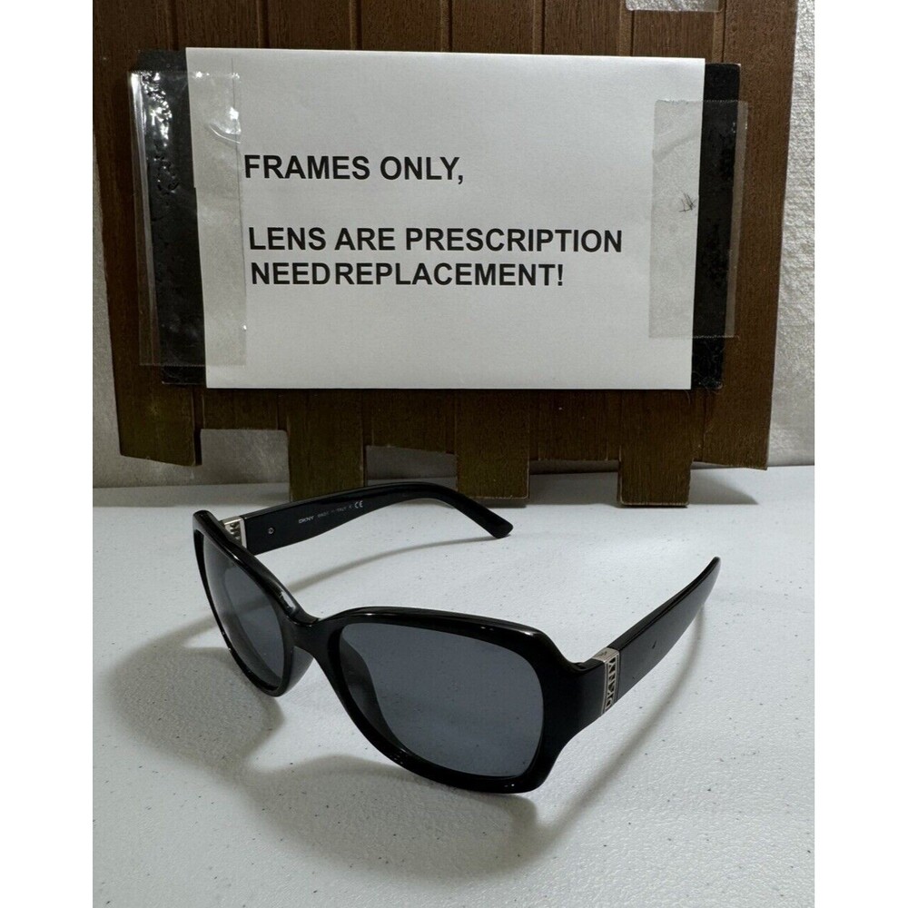 DKNY DY4111 3001/87‎ Sunglasses Frames Only Italy Black Square Cat Eye 57-17-135